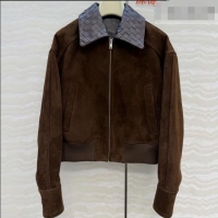 Unique Style Bottega Veneta Suede Lambskin Leather Jacket BV032504 Brown 2026