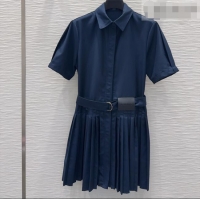Famous Brand Loewe Pleated Dress LW032404 Dark Blue 2026