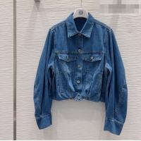 Luxury Cheap Loewe Cotton Denim Jacket LW032423 Blue 2026