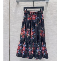 Top Grade Dolce & Gabbana Printed Cotton Skirt DG042302 Black 2026