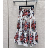 Best Price Dolce & Gabbana Printed Cotton Skirt DG042302 White 2026