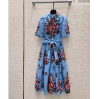 Famous Brand Dolce & Gabbana Printed Cotton Dress DG042302 Black 2026