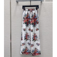 Reasonable Price Dolce & Gabbana Printed Silk Pants DG042302 White 2026