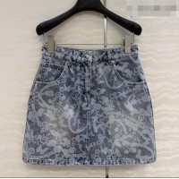 Luxury Discount Louis Vuitton Denim Skirt LV041434 Blue 2026