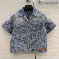 Grade Quality Louis Vuitton Denim Short-sleeved Jacket LV041435 Blue 2026