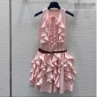 Classic Promotional Louis Vuitton Ruffles Dress LV042201 Pink 2026
