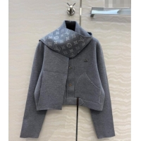 Good Taste Louis Vuitton Wool Jacket with Scarf LV081115 Grey 2026