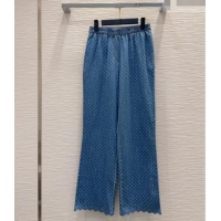 Luxury Cheap Louis Vuitton Monogram Denim Pants LV081247 Blue 2026