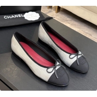 Good Quality Chanel Silver Leather Ballet Flat G02819 CH072679 2026