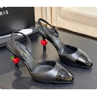 Sophisticated Chanel Lambskin & Patent Leather Slingbacks G47469 Black 2026