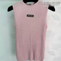Best Grade Miu Miu Wool Knit Vest MM032306 Pink 2026