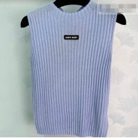 Trendy Design Miu Miu Wool Knit Vest MM032306 Blue 2026