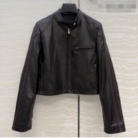 Popular Style Miu Miu Lambskin Leather Jacket MM032309 Black 2026