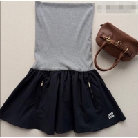 Top Grade Miu Miu Knit Dress MM011301 Grey/Black 2026