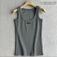 Original Cheap Miu Miu Knit Vest MM032315 Dark Grey 2026