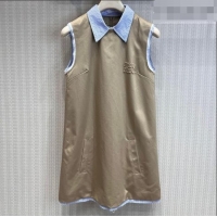 ​Buy Promotional Miu Miu Cotton Dress MM032319 Khaki/Blue 2026