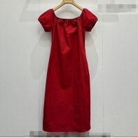 Reasonable Price Miu Miu Cotton Dress MM032320 Red 2026