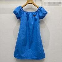 Buy Discount Miu Miu Cotton Dress MM032320 Blue 2026