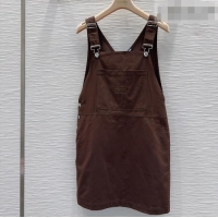 Big Discount Miu Miu Cotton Dress MM032407 Brown 2026