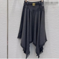 Good Quality Miu Miu Fringe Skirt MM032501 Grey 2026