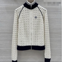 Famous Brand Miu Miu Knit Jacket M041101 Beige 2026