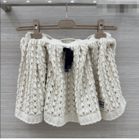 Buy Cheapest Miu Miu Knit Skirt M041102 Beige 2026
