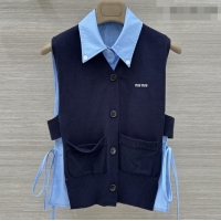 Top Grade Miu Miu Two-piece Vest M041104 Deep Blue 2026