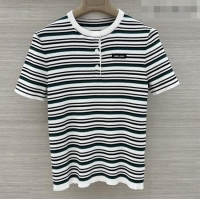 Low Cost Miu Miu Knit Stripe Top M041107 White/Green 2026