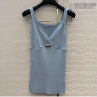 Famous Brand Miu Miu Knit Vest M041403 Blue 2026