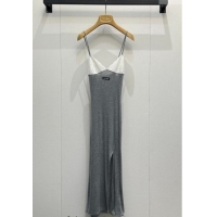 Shop Discount Miu Miu Long Dress 042120 Grey/White Lace 2026