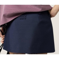 Reasonable Price Miu Miu Mini Skirt MM042116 Dark Blue 2026