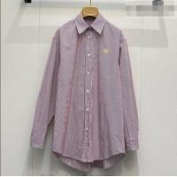 Buy Discount Miu Miu Cotton Striped Shirt MM042113 Red 2026