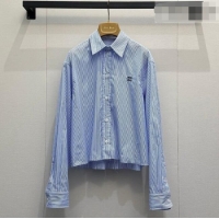 Buy Fashionable Miu Miu Striped Shirt MM042112 Blue/White 2026