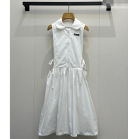 Low Cost Miu Miu Cotton Dress 0421 White 2026