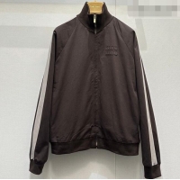Grade Inexpensive Miu Miu Cotton Jacket MM042117 Brown/Grey 2026