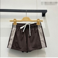 Top Quality Miu Miu Cotton Shorts MM042117 Brown/Grey 2026