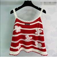Best Product Cheap Miu Miu Knit Vest MM042117 Red 2026