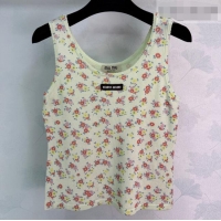 Market Sells Miu Miu Flora Printed Wool Vest MM042127 White 2026