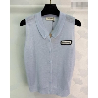 New Release Creation Miu Miu Vest MM042201 Blue 2026