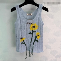 Market Sells Inexpensive Miu Miu Flower Vest MM042213 Blue 2026