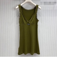 Luxury Grade Miu Miu Vest Dress MM042217 Green 2026