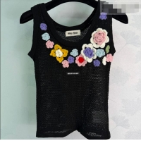 New Design Miu Miu Bloom Vest MM042205 Black 2026