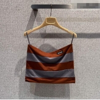 Luxury Cheap Miu Miu Striped Vest MM042214 Brown 2026