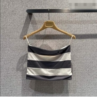 Well Crafted Discount Miu Miu Striped Vest MM042214 Grey 2026
