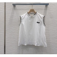Buy Fashionable Miu Miu Vest and Shorts Set MM042228 White 2026