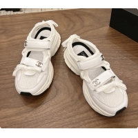 Charming Chanel Calfskin & Mesh Sneakers CH072840 White 2026