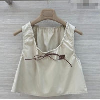 Reasonable Price Miu Miu Cotton Vest MM042319 Grey 2026