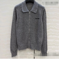 Best Quality Miu Miu Cashmere & Silk Cardigan CH081225 Grey 2026