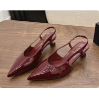 Unique Style Chanel Patent Calfskin Slingbacks 6cm Heel G47314 Burgundy 2026