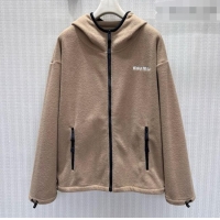 ​Buy Inexpensive Miu Miu Fleece Jacket M081325 Beige 2026